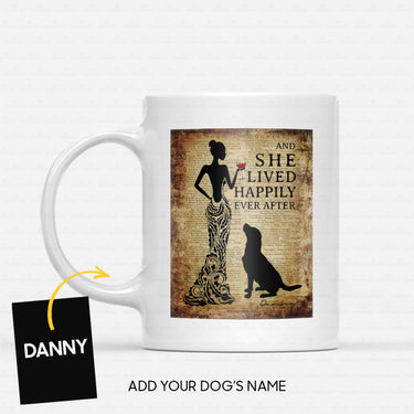 Custom Dog Mug - Personalized She Lived Happily Ever After Gift For Mom - White Mug